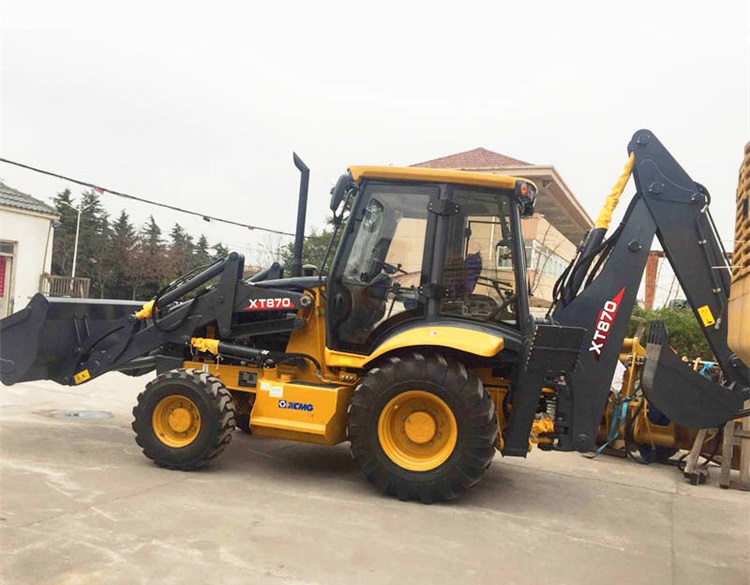 XCMG Official 3 ton multifunctional backhoe loader XT870 Chinese small back hoe loader for sale